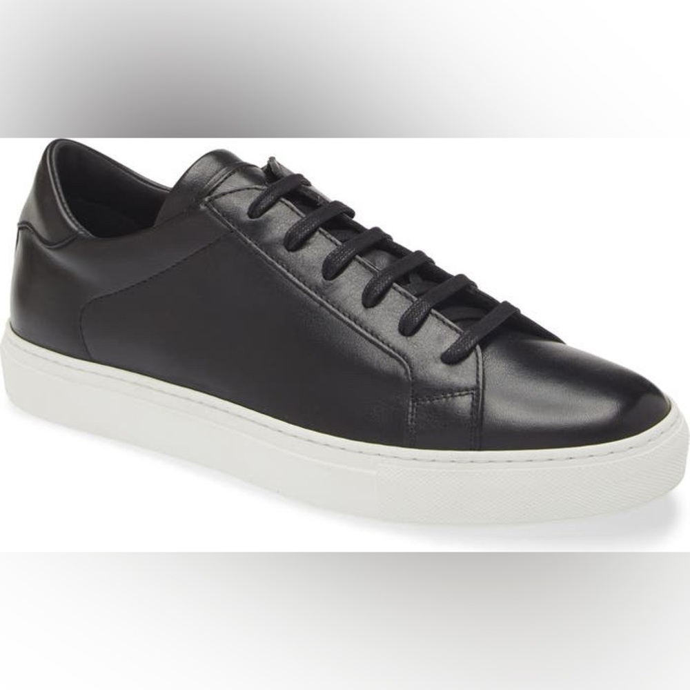 LIKE NEW Nordstrom Pescara 
TO BOOT NEW YORK Black Leather Mens Sneakers